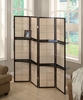 4-Panel Folding Screen With Removable Shelves Tan And Cappuccino 900166 4-Panel Folding Screen With Removable Shelves Tan And Cappuccino 900166