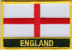 England St. Georges Cross Flag Patch With Name