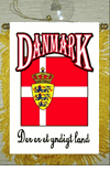Denmark Car Windshield, Window or Mirror Mini Banner Flag - Style 2