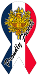 French Pride Car Ribbon Magnet
