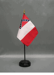 Miniature Confederate 3rd National Desk Flag