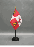 Miniature Royal Std of Spain Desk Flag
