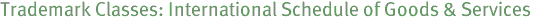 Trademark Classes: International Schedule of Goods & Services