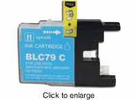 Brother LC 79C Compatible Cyan Inkjet Printer Cartridges ( LC79c, LC-79c) - click to enlarge