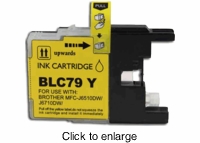 Brother LC 79Y Compatible Yellow Inkjet Printer Cartridges ( LC79y, LC-79y) - click to enlarge