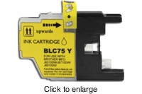 Brother LC 75Y Compatible Yellow Inkjet Printer Cartridges ( LC75y, LC-75y) - click to enlarge