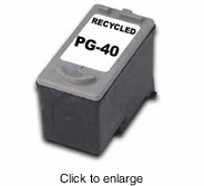 Recycled Canon PG-40 Black Inkjet Cartridges (Standard Capacity) - click to enlarge