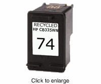 Remanufactured Hewlett Packard CB335WN (HP 74) Black Inkjet Print Cartridges - click to enlarge