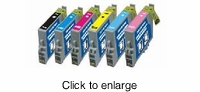 Set of Remanufactured Epson 78 ink cartridges for Epson Stylus Photo R260 / R280 / R380 / RX580 / RX595 / RX680 printers. - click to enlarge