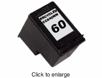 Remanufactured HP 60 Black Inkjet Printer Cartridges - click to enlarge