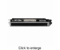 Remanufactured HP 126A (CE310A) Black Ink Cartridge - click to enlarge