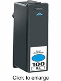 Compatible Lexmark 100XL Cyan Printer Ink Cartridges - click to enlarge