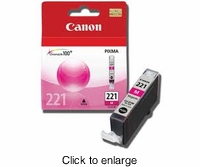 Genuine Canon 221 Magenta Ink Cartridge - click to enlarge