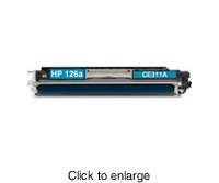 Remanufactured HP 126A Cyan(CE311A) Toner Cartridge  - click to enlarge