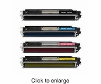 Set of 4 Remanufactured HP 126A Toner Cartridges - click to enlarge