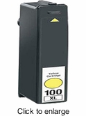 Compatible Lexmark 100XL Yellow Printer Ink Cartridges - click to enlarge