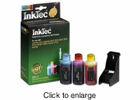 Color Ink Refill Kits for Lexmark 18C0033 (#33) & 18C0781 (#1) Inkjet Print Cartridges - click to enlarge