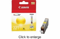 Genuine Canon 221 Yellow Ink Cartridge - click to enlarge