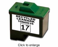 Recycled Lexmark 12N00217 (# 17) Black Inkjet Cartridges - click to enlarge