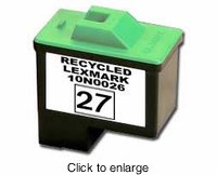 Recycled Lexmark 10N0227 (#27) Color Inkjet Cartridges - click to enlarge