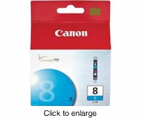 Genuine Canon 8 Cyan Ink Cartridge - click to enlarge