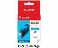 Genuine Canon 3 Cyan Ink Cartridge - click to enlarge