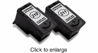 Remanufactured Canon PG-210XL & CL-211XL Ink Cartridges - click to enlarge