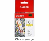 Genuine Canon 6 Yellow Ink Cartridges - click to enlarge