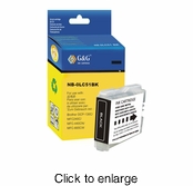 Brother LC51Bk (LC-51Bk) Compatible Black Inkjet Printer Cartridges - click to enlarge