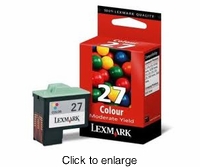 Genuine Lexmark 27 Color Ink Cartridge - click to enlarge