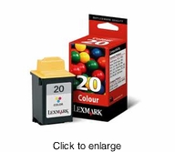 Genuine Lexmark 20 Color Inkjet Cartridge - click to enlarge