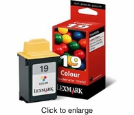 Genuine Lexmark 19 Color Ink Cartridge (13619) - click to enlarge