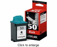 Genuine Lexmark 50 Black Ink Cartridge - click to enlarge