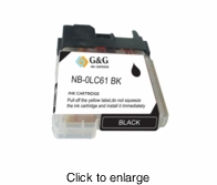 Brother LC 61bk compatible black inkjet printer cartridges ( LC61bk, LC-61bk) - click to enlarge