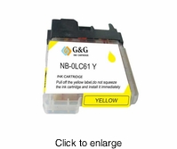 Brother LC 61y compatible yellow printer ink cartridges ( LC61y, LC-61y) - click to enlarge