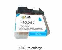 Compatible Brother LC 65 High Yield Cyan Ink Cartridge - click to enlarge