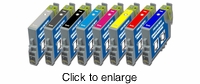 Remanufactured Set of Epson Stylus Photo R800 & R1800 Inkjet Cartridges - click to enlarge