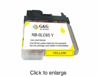 Compatible Brother LC 65 High Yield Yellow Ink Cartridge - click to enlarge