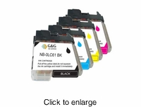 Brother LC 61 compatible printer ink cartridges ( LC61, LC-61) - click to enlarge