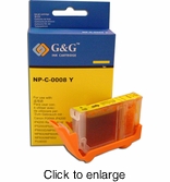 Remanufactured Canon CLI-8 Yellow Ink Cartridge with chip. - click to enlarge