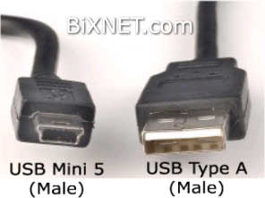 USB Y Cable (2 Type A to 1 Mini 5)