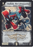 Stallob, the Lifequasher DM-09 Fatal Brood of Infinite Ruin Duel Masters Super Rare Holofoil Card # S3
