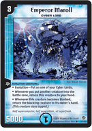 Emperor Maroll DM-09 Fatal Brood of Infinite Ruin Duel Masters Rare Card # 17