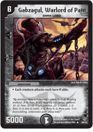 Gabzagul, Warlord of Pain DM-09 Fatal Brood of Infinite Ruin Duel Masters Rare Card # 28