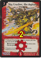 Sky Crusher, The Agitator DuelMasters DM-07 Thundercharge of Ultra Destruction Super Rare Holofoil Card # S4