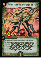 Ultra Mantis, Scourge of Fate Duelmasters TCG DM-06 Stomp-A-Trons of Invincible Wrath Super Rare Holofoil Card # S10