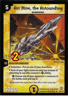Arc Bine, the Astounding Duelmasters TCG DM-06 Stomp-A-Trons of Invincible Wrath Rare Card # 12