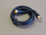 3 Ft. Coaxial Video Cable for RG-56/U, F Plug to F Plug, Gold Plated