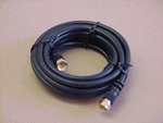 12 Ft. Coaxial Video Cable for RG-56/U, F Plug to F Plug, Gold Plated