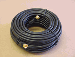 50 Ft. Coaxial Video Cable for RG-56/U, F Plug to F Plug, Gold Plated